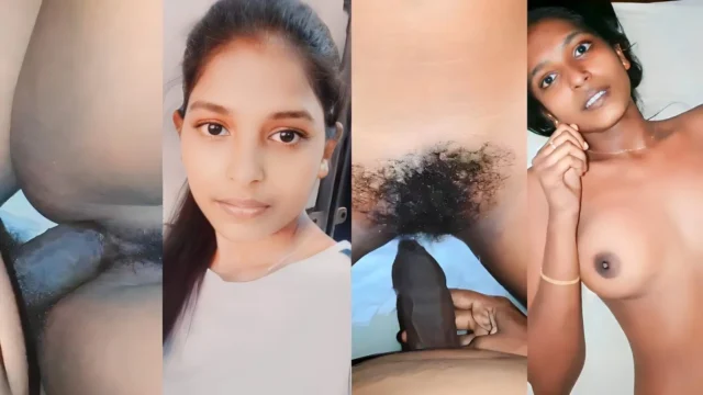 MMS of girlfriend’s hairy pussy fucked hard all night
