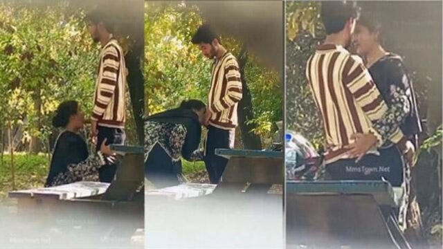 Desi College Lovers Outdoor Blowjob Secretly Captured Viral Sex MMS