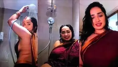 Aditi Mistry Wet Saree Nude Ass & Big Tits Live Part 2