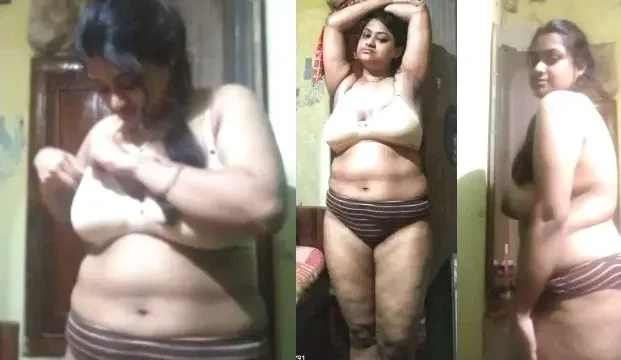 Horny Desi BBW Girlfriend Unhooks Her Bra to Expose Huge Natural Boobs