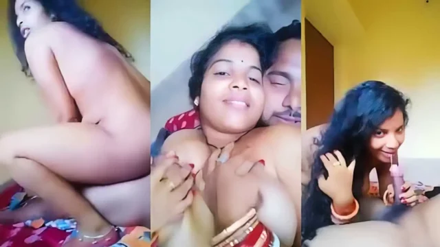 Desi Bhabhi Nude Riding Dick and Sloppy Blowjob Action