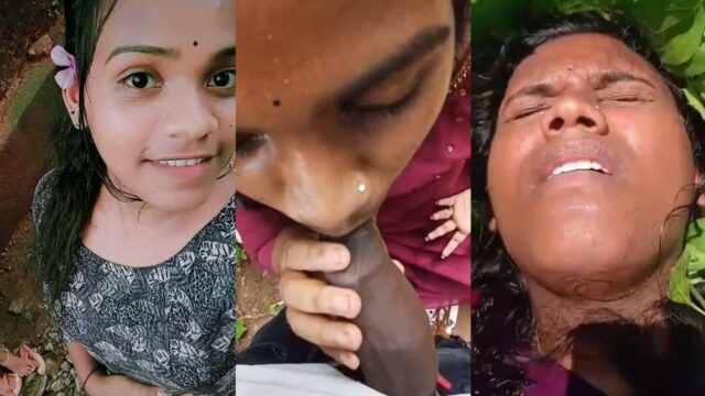 Desi GF Outdoor Blowjob and Rough Fucked by Boyfriend