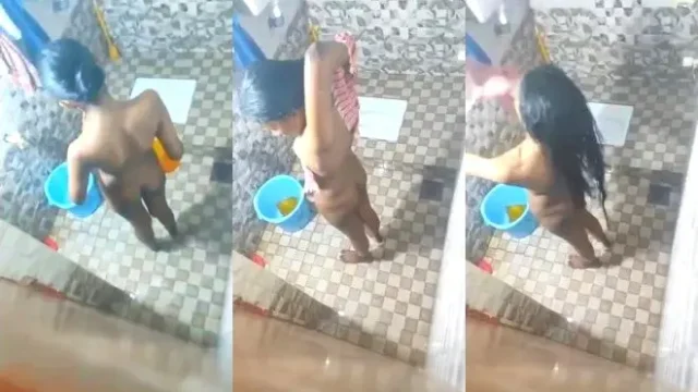 Desi College Girl Nude Bathing Hidden Cam Scandal Full Body