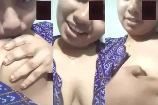 Desi Girlfriend Sucks Her Own Big Juicy Boobs on Cam