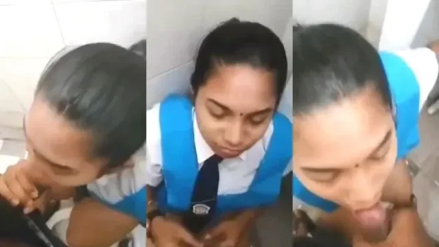 Desi Teen Schoolgirl Uniform Blowjob MMS - Girlfriend Sucks Cock