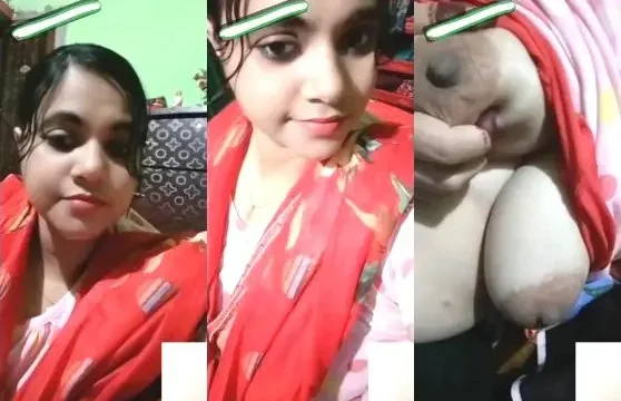 Desi Girl MMS Playing With Her Huge Tits And Hard Nipples
