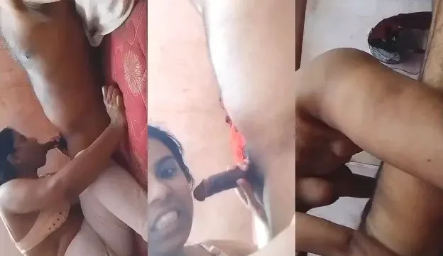 Tamil Bhabhi Slobbers All Over Husband's Cock in Homemade MMS